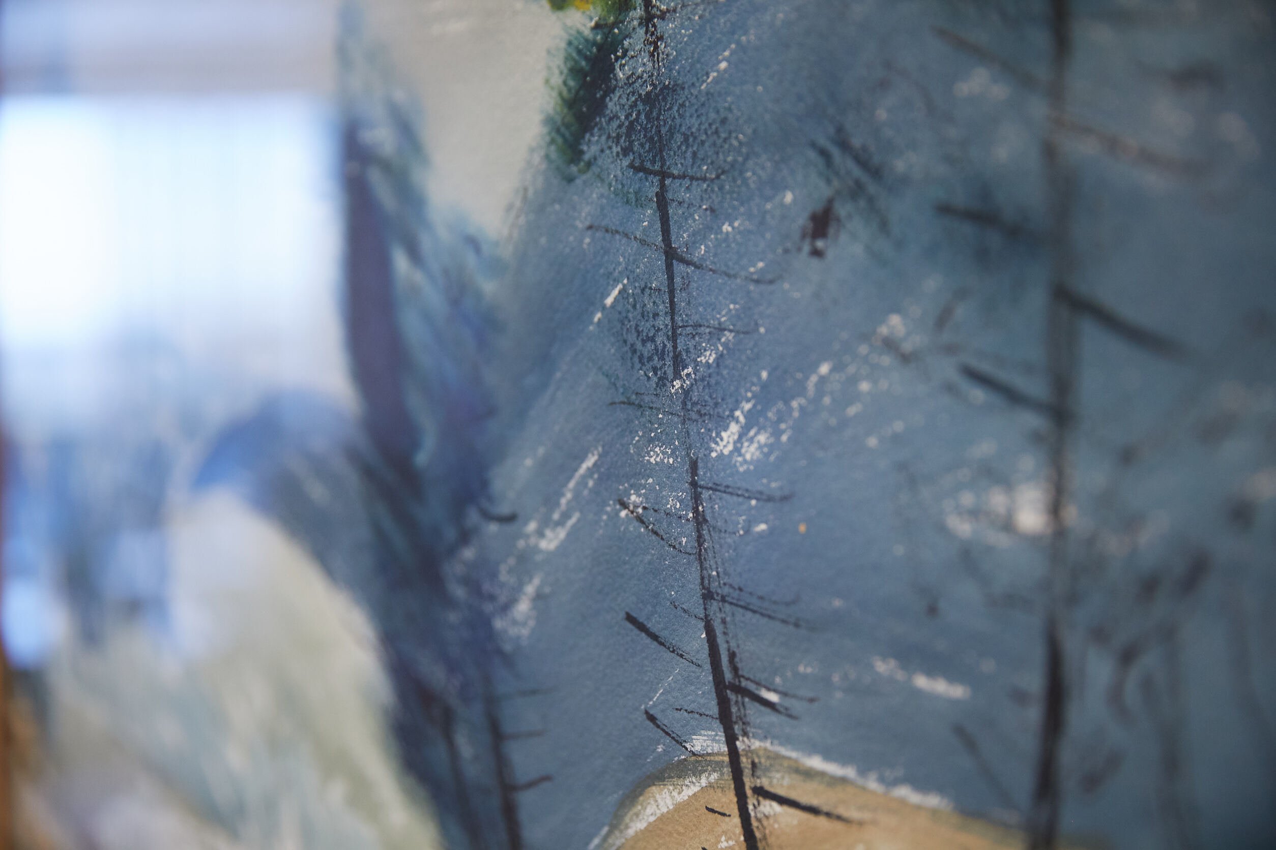 Abstract oil painting closeup